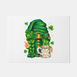 Paillasson Cute St Patricks Day Gnome Drinking Coffee