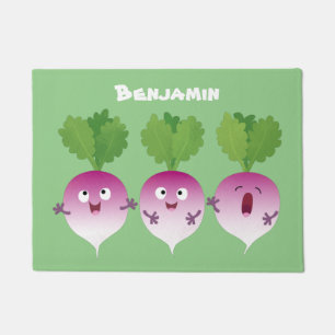 Paillasson Cute turnip légumes trio chanter dessin animé