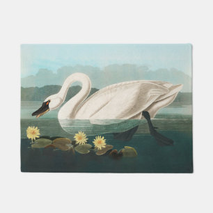 Paillasson cygne audubon cygnes d'eau blanche