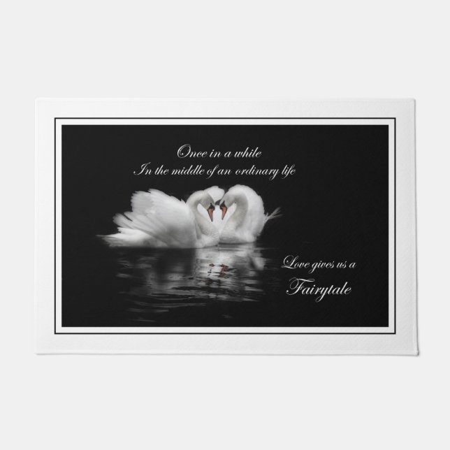 Paillasson Cygnes dans l'amour (Devant)