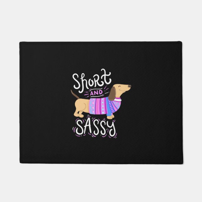 Paillasson Dachshund Court Et Sassy (Devant)