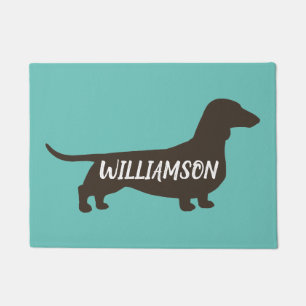 Paillasson Dachshund Wiener Amoureux des chiens Turquoise