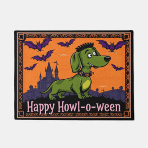 Paillasson Dachshundstein Joyeux Hurlement-o-ween