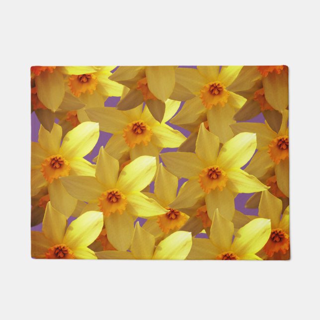 Paillasson Daffodiques Mat de porte fleurie (Devant)