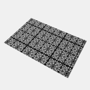 Paillasson Damas blanc sur noir