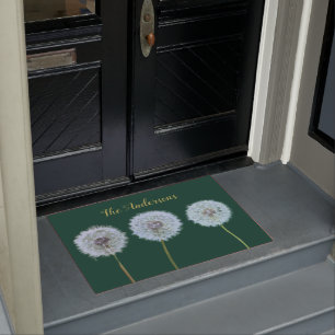 Paillasson Dandelions Dandelion Horloge verte Personnalisée