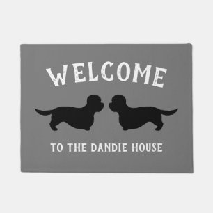 Paillasson Dandie Dinmont Terrier Chien Silhouettes Personnal
