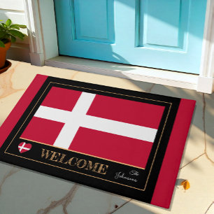 Paillasson Danemark & Danemark Drapeau maison mats/sports Bie