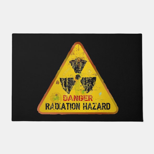 Paillasson Danger Radiation Risque Porte (Devant)
