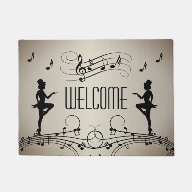 Paillasson Danse et musique Bienvenue Mat (Devant)