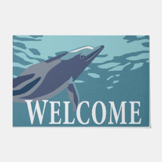 Paillasson Dauphin de bienvenue | Mignonne natte dauphin
