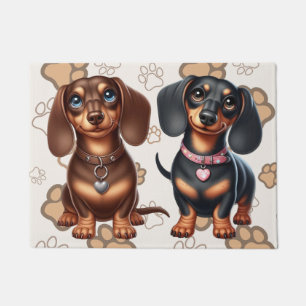 Paillasson De mignons amis dachshund