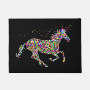 Paillasson de porte d'entrée Unicorn de couleur gé