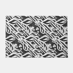 Paillasson Décor moderne Abstrait noir blanc ornement mosaï