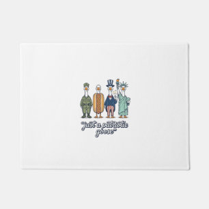 Paillasson Défilé d'oies patriotiques Vintage Vector Shirt_1