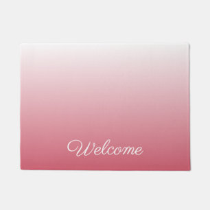 Paillasson dégradé personnalisé ombre rose saumon