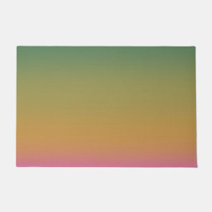 Paillasson dégradé vert jaune rose tendance