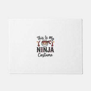 Paillasson Déguisement de ninja drôle Design vectoriel Hallow