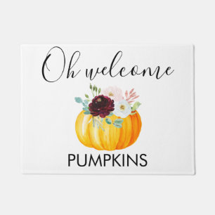Paillasson Des Citrouilles de bienvenue personnalisés à Tha