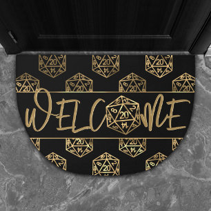 Paillasson Dés d'or RPG   Imaginaire Tabletop Gamer Bienvenue