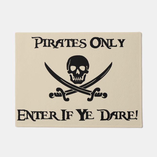 Paillasson Des pirates seulement - entrez si le YE osent ! - (Devant)