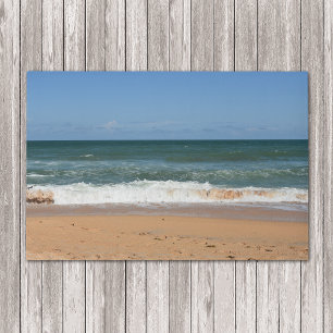 Paillasson Des Vagues De Plage S'Écrasent Sur Le Bord De Mer