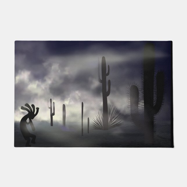 Paillasson Désert de Foggy Sud-Ouest Kokopelli Halloween (Devant)