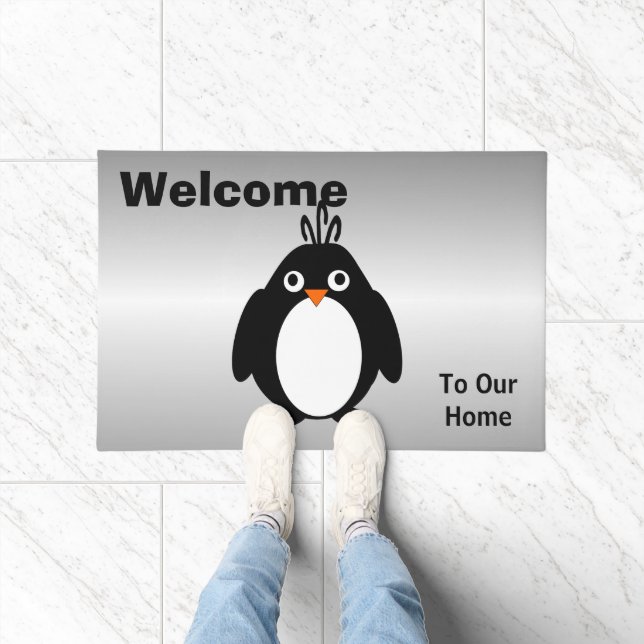 Paillasson Design de pingouin personnalisé (Intérieur)