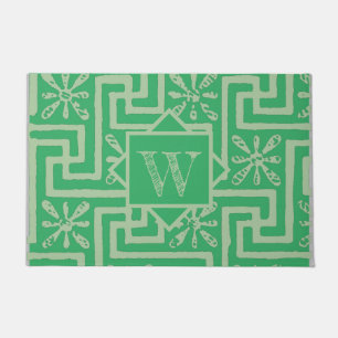 Paillasson Design moderne vert vert vert vert clé motif monog