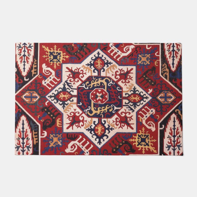 Paillasson Design persian rouge et bleu (Devant)