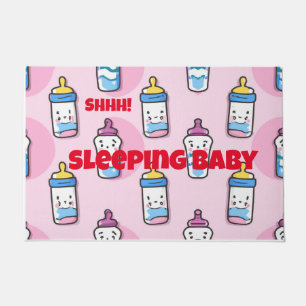 Paillasson dessin animé biberon amusant "SHHH! bébé dormir"