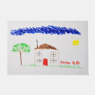 Paillasson Dessin de l'enfant d'un manteau de porte