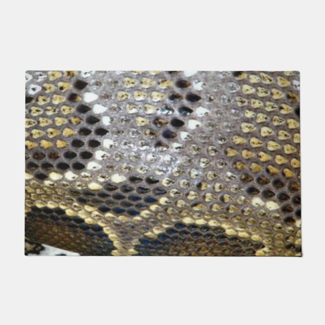 Paillasson dessin de serpent motif gris-noir beige (Devant)