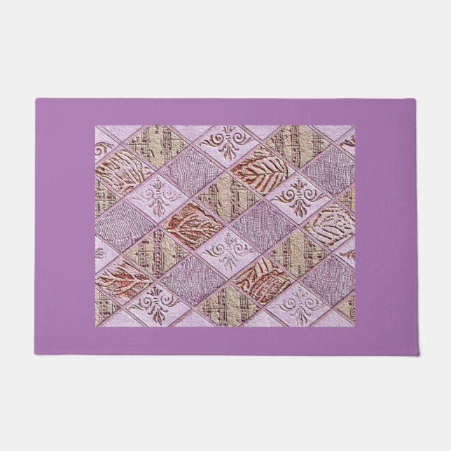 Paillasson Dessins De Diamant En Rose (Devant)