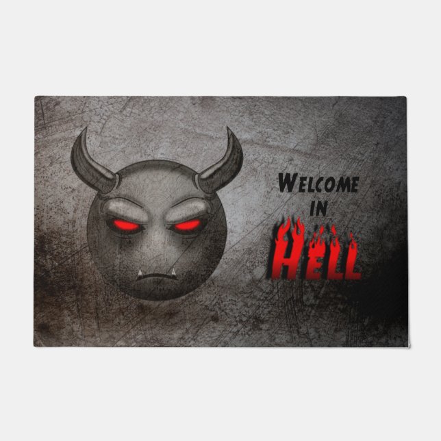 Paillasson Devilmoji Vintage Fußmatte (Vorderseite)