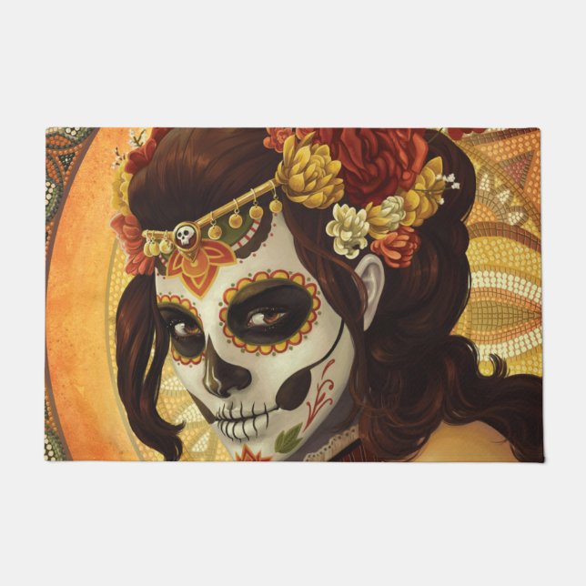 Paillasson Dia De Los Muertos Throw Pillow (Devant)