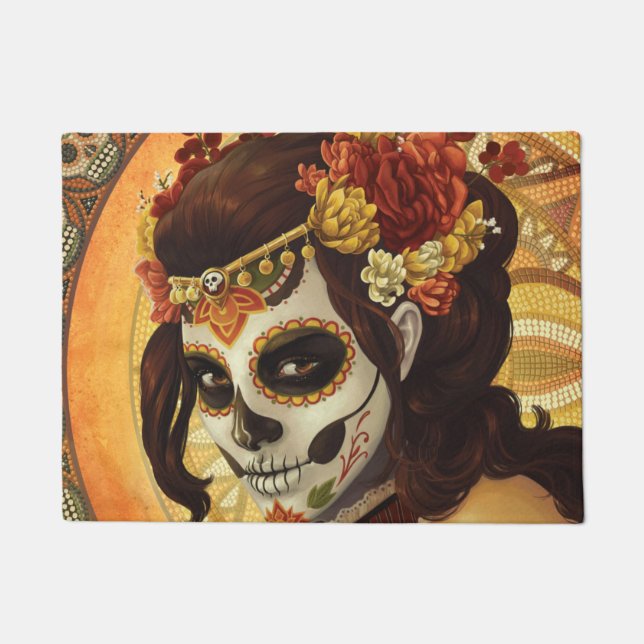 Paillasson Dia De Los Muertos Throw Pillow (Devant)