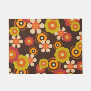 Paillasson Disco les années 70 60s Retro Flowers Pop Culture