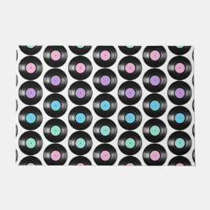 Paillasson Disque Vinyle Rétro Motif Coloré Design