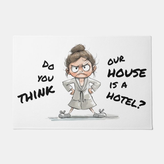 Paillasson Do you think our house is a hotel? (Devant)