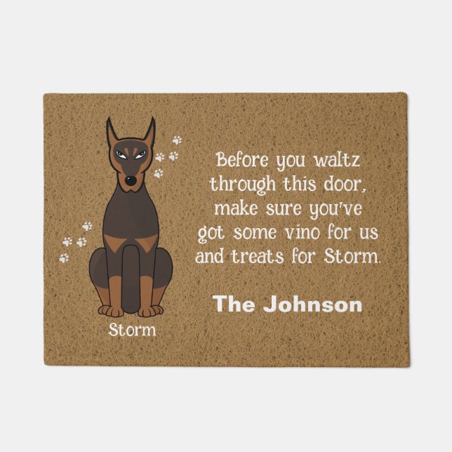 Paillasson Doberman Dog Dog Mat (Devant)