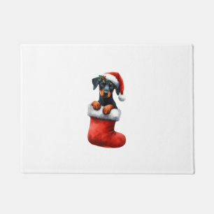 Paillasson Doberman Pinscher Dans Le Choc Noël Noël Noël Noël