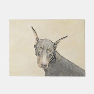 Paillasson Doberman Pinscher Peinture - Art Chien original