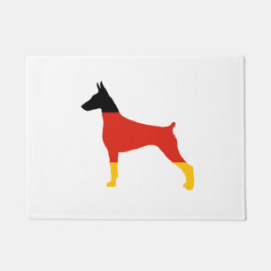 Paillasson doberman pinscher silhouette du drapeau allemand