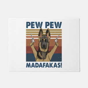 PAILLASSON DOG PEW PEW MADAFAKAS VINTAGE RETRO