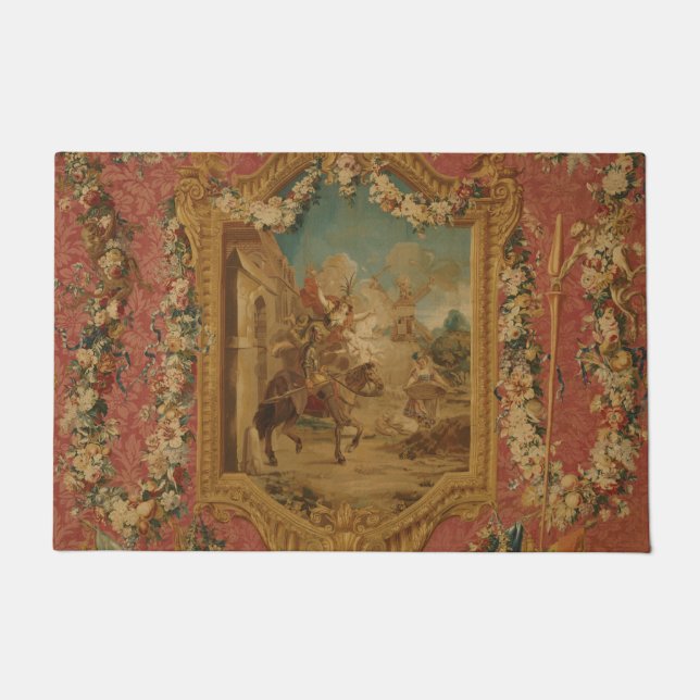 Paillasson Don Quixote Guided by Folly, 18th century tapestry (Devant)