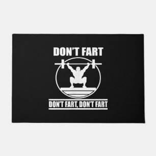 Paillasson Dont Fart Funny Gym Workout Squat pour Bodybuilder