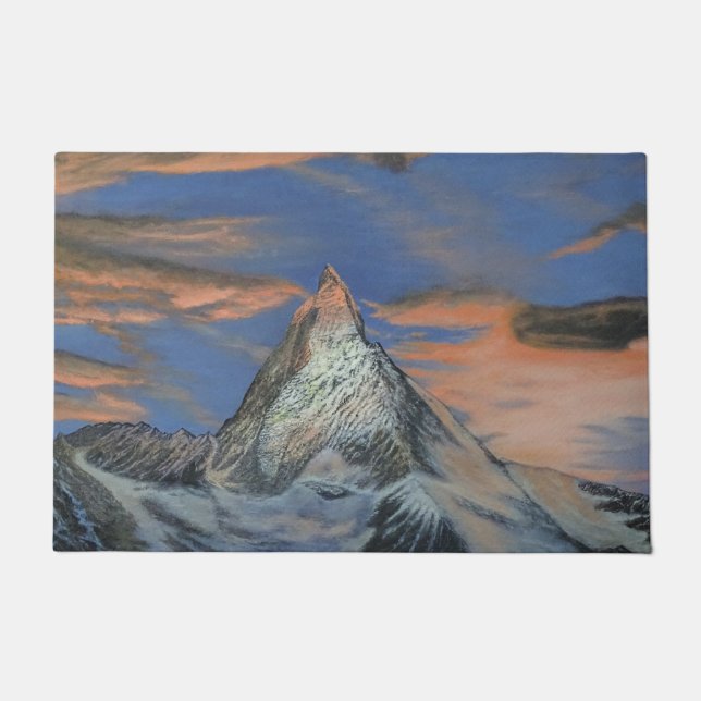 Paillasson Door Mat - "The Matterhorn At Sunset" (Devant)