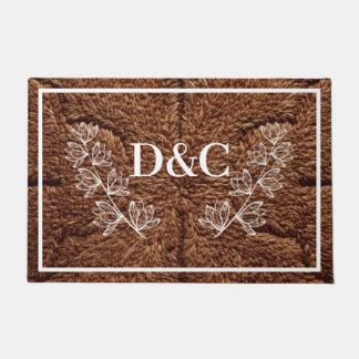 Paillasson Double mat initial personnalisé