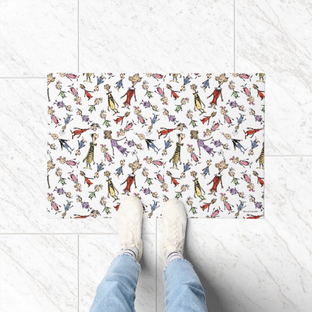 Paillasson Dr. Seuss Whoville Characters Festive Pattern (Intérieur)
